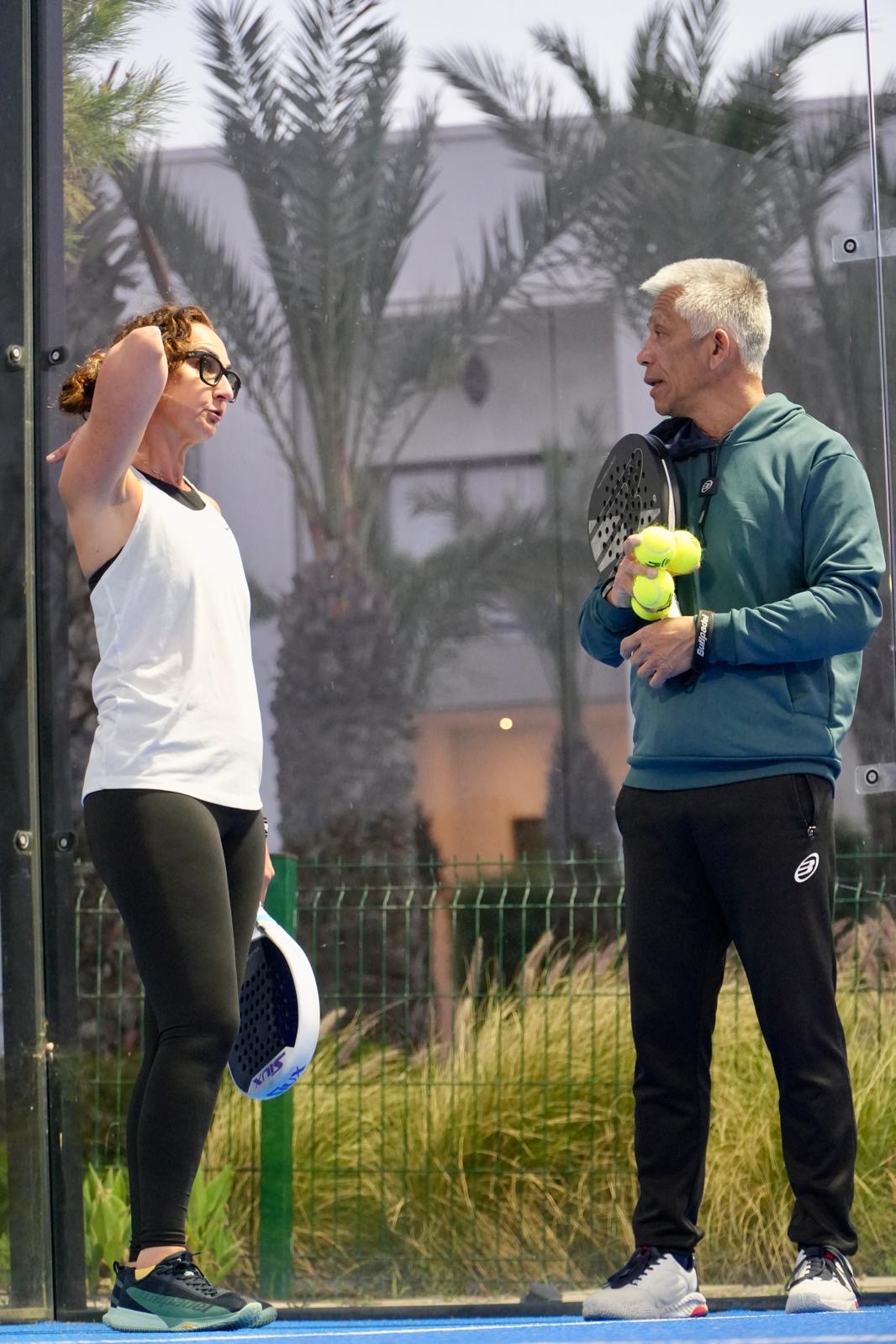 Vue du court de padel