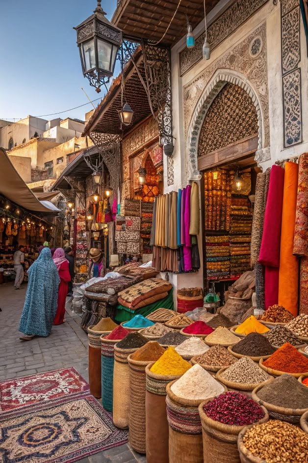 Souk coloré aux épices